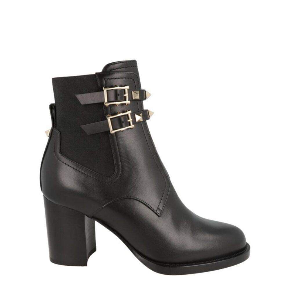Valentino Beatle Rockstud Chelsea Boots Black Womens
